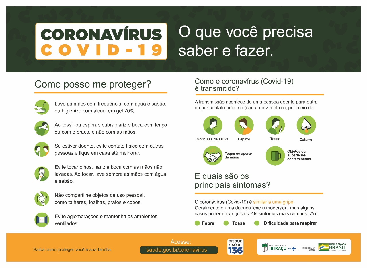 Prefeitura Divulga Medidas de Prevenção ao Coronavírus