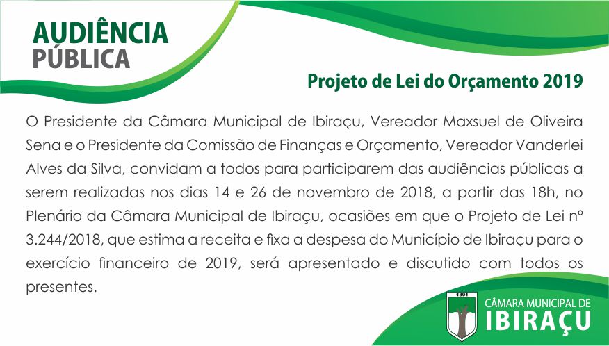Audiência Pública - LOA 2019